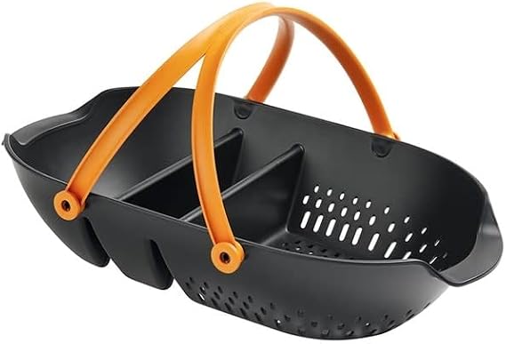 Fiskars Harvest Basket, Container for Gardening and Harvesting, Garden Tool with Ergonomic Handles and Collander