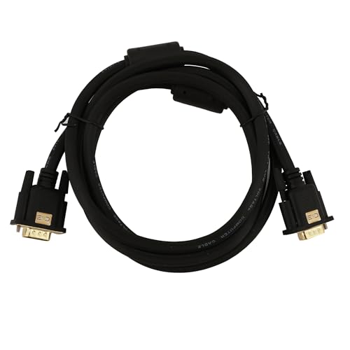 C & E VGA/SVGA HD15 Male to Male Video Coaxial Monitor Cable with Ferrite Cores Gold Plated (10 Feet, Black) Deal