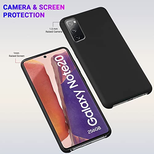 Image of LIRAMARK Liquid Silicone Soft Back Cover Case for Samsung Galaxy Note 20 (Black)