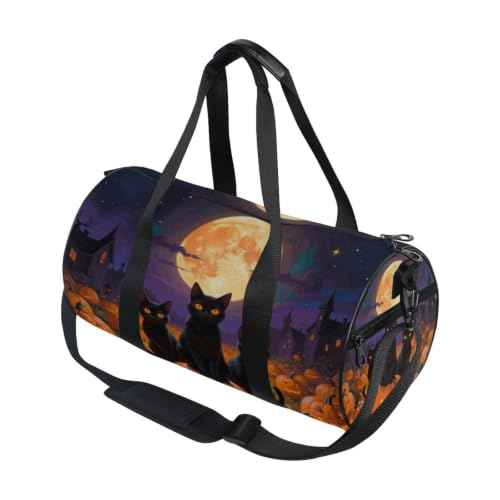 Bolsa deportiva de gatos para tus viajes y entrenamientos con diseño de noche estrellada