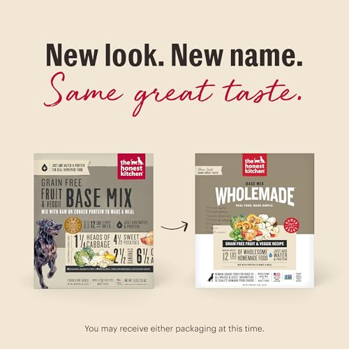 Image of The Honest Kitchen Human Grade Wholemade Dehydrated Grain Free Fruit & Veggie Base Mix Dog Food (Just Add Protein),7 lb Box,(Pack of 2)