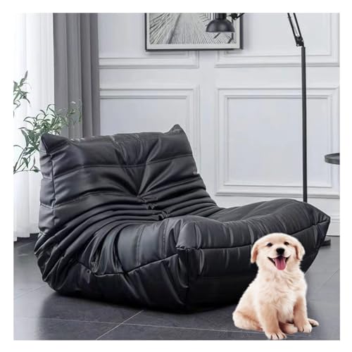 ソファー 一人掛け ソファ ソファーベッド アウトドア 椅子 座椅子 座椅子 お尻が痛くならない 座椅子 フロアソファー 背もたれ 高座椅子 レイジーソファー ソファー 2人掛け 70*93*95cm 黒-レザー