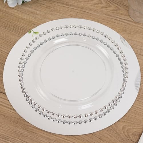 10 Platos Decorativos Redondos de Espejo 10 pulgadas miniatura 3