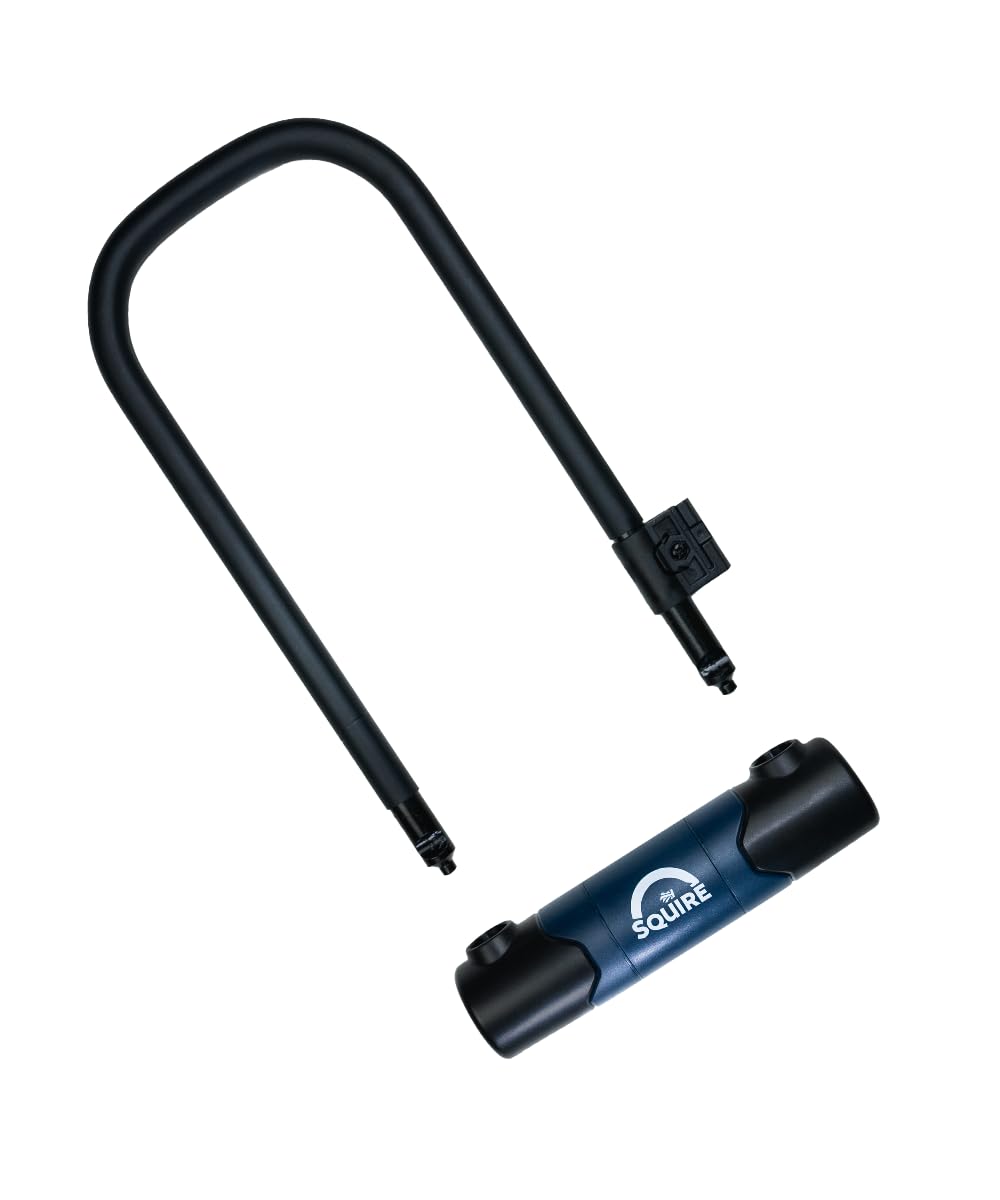Squire Schlösser Matterhorn 230/10C Fahrrad D-Lock & Kabel – robustes Fahrradschloss – 230 mm vertikaler und 114 mm horizontaler Bügelabstand – inklusive 1800 mm Sicherheitskabel – Sold Secure