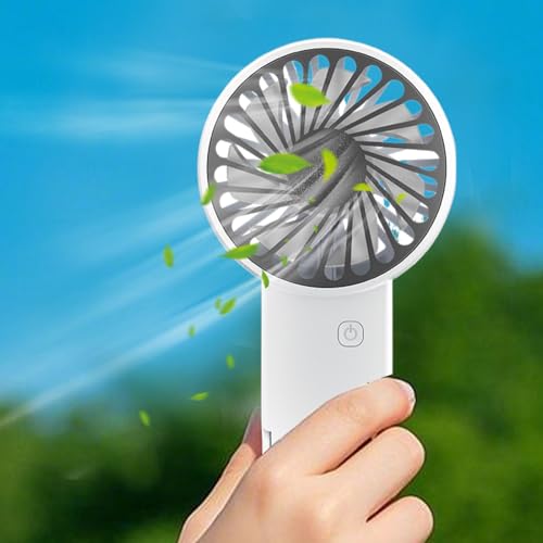 Générique Ventilateur personnel, ventilateur de main | Fan portable pour les voyages - 3 vitesses réglables, rechargeables, refroidisseur d'air silencieux sans fil pour extérieur, camping – Image 4