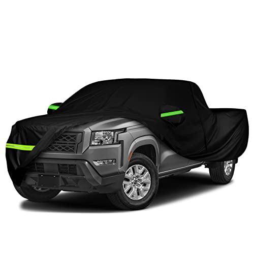 Image of Waterproof Truck Cover Replace for Nissan Frontier CrewCab 6ft Bed, 6 Layers All Weather Truck Cover with Zipper Door & Windproof Bands for Snow Rain Dust Hail Protection (6ft Bed)