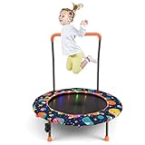 🧒【Abnehmbarer Sicherheitsgriff】Dieses Kinder-Minitrampolin ist mit einem abnehmbaren Griff ausgestattet und wird Ihre Kleinkinder beim Aufwachsen begleiten. Außerdem können Sie den Sicherheitsgriff für eine platzsparende Aufbewahrung abnehmen.