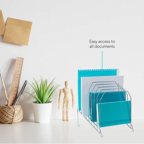 Mindspace Multi Step File Organizer | Stackable Letter Tray | File Holder | The Wire Collection, Silver #TOP1