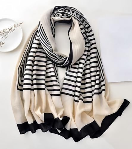 Women'S Geometric Animal Printed Scarf With Cotton And Linen Texture Shawl2