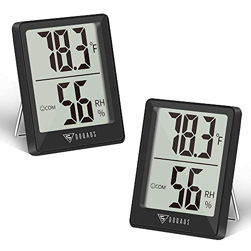 DOQAUS Room Thermometer [2 Pack], Digital Hygrometer Indoor Thermometer, Humidity Meters, Humidity Gauge