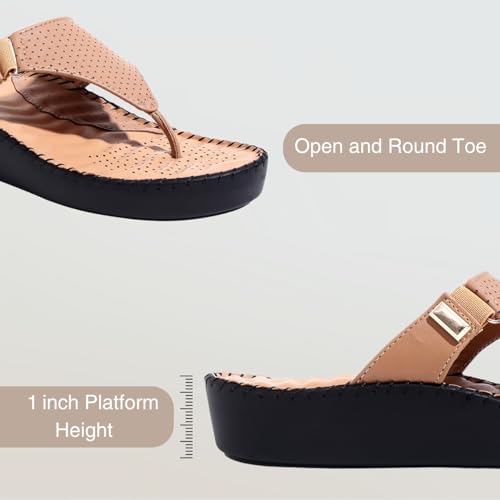 Image of TRASE Orthopedic Casual Slippers for Women | Soft Cushioned Footbed, Arch Support, Adjustable Strap | Ideal for Knee & Foot Pain
