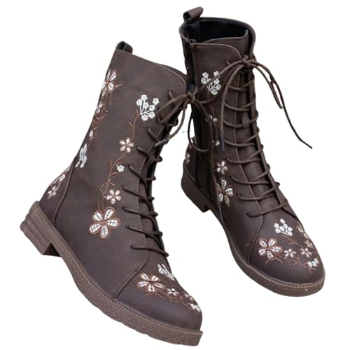 Bottines en cuir floral pour femme : l'élégance d'un hiver chic