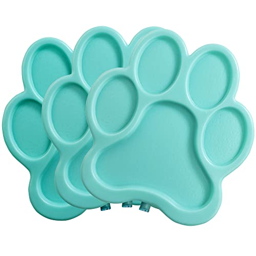 Paw Print Reusable Hard Ice Pack Set Of 3- Fits Easily Inside Kids Lunch Box, Bento, Insulated Bag- Long Lasting, Slim, Lightweight Design - Cool Freezer Packs Keep Food Cold For Hours- Back To School #TOP3