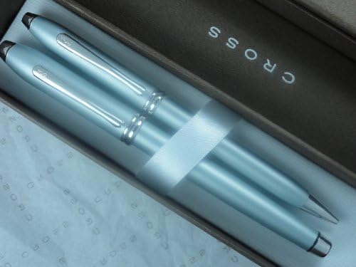 Cross Made in The USA Townsend Limited Edition Matte Sky Blue Rollerball Pen and 0.5mm Pencil