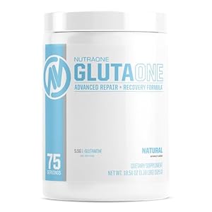 GlutaOne L-Glutamine Powder by NutraOne – Post Workout Recovery Supplement (75 Servings)