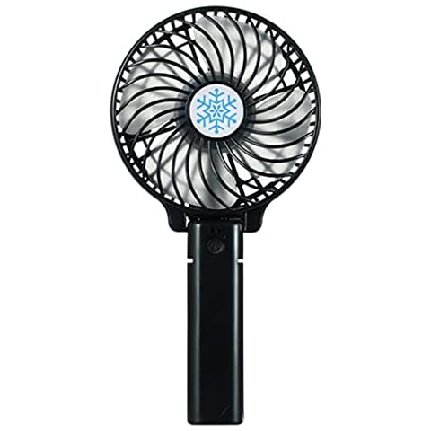 DUTTY Mini handheld fan, 2000mAh rechargeable battery, 8 hours of battery life. Low noise, USB charging (BK) Cover