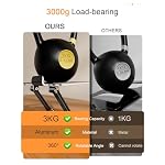 Tablet Stand Holder with Thickened 360°Rotating Base Dual Rod Adjustable 5.8-12.9”Aluminum Stand - Image 4