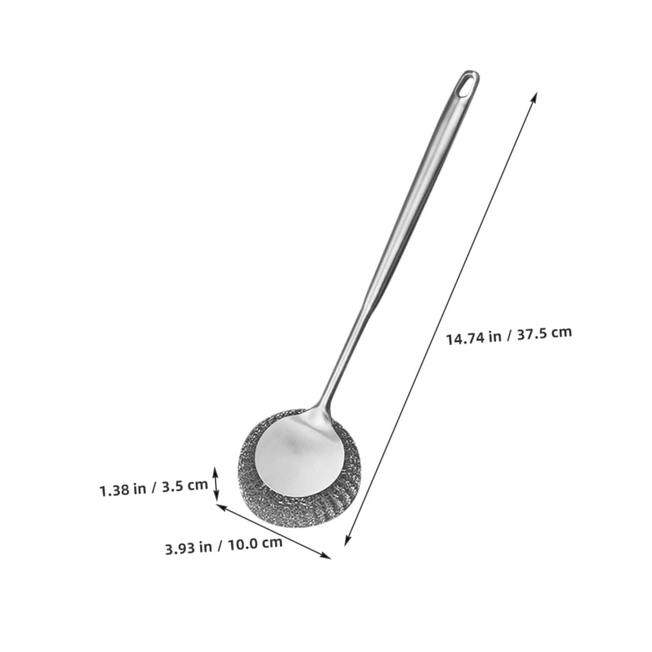 Cabilock 5 Piezas Cepillo para Sartenes De Acero Inoxidable Fregador De Platos De Cocina Cepillo para Lavar Platos con Mango Pequeño De Limpieza Acero Inoxidable 304 Silver