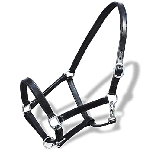 Vidaxl Horse Head Collar Real Leather Adjustable Brown Pony Stable Halter #TOP1