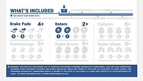 image for Callahan BRAKE PARTS Callahan Front Replacement Brake Disc Rotors and 