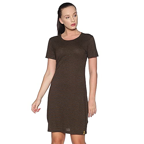 Image of Campus Sutra Cotton Bodycon Casual Dress (CT21 CSWSSDR258 S Brown S)