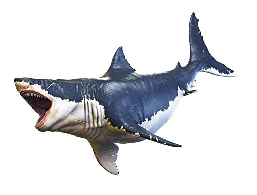 Vinilo decorativo Megalodon tiburón 18 pulgadas azul
