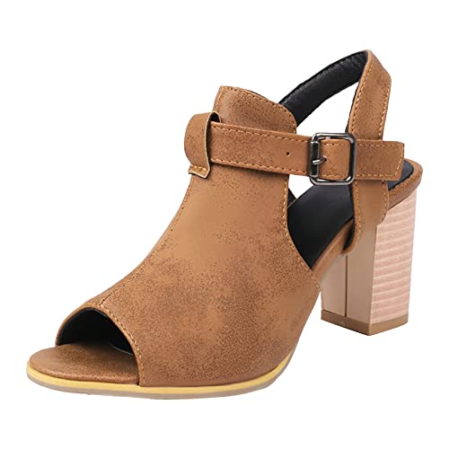 Sandales femmes talon haut stable et grande bouche de poisson ergonomique