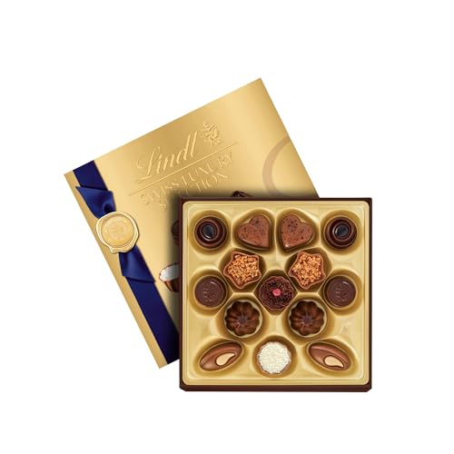 Lindt Swiss Luxury Selection Assorted Chocolates, Chocolate Gift Box, Great for gift giving, 5.1 oz Gift Box