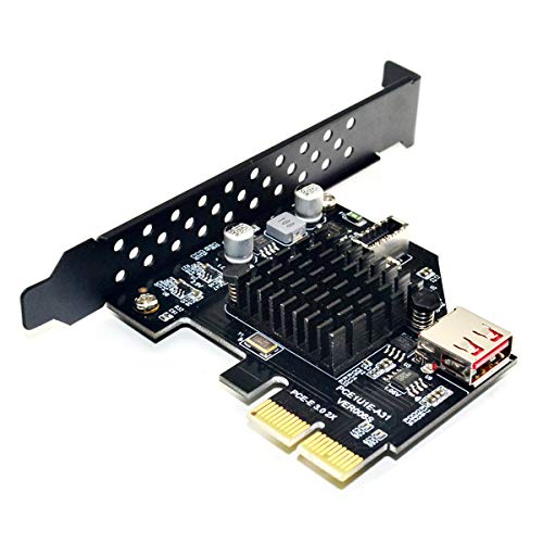 CY - Presa USB 3.1 per pannello frontale e adattatore da USB 2.0 a PCI-E Express per scheda madre