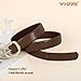 WHIPPY Leather Belt for Women Casual Waist Belt with Gold Buckle Fashion Ladies Belt for Jeans Pants Dress,Coffee,XXL