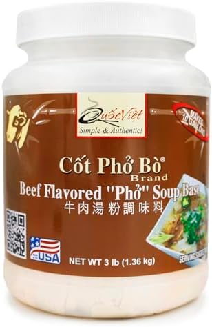 Quoc Viet Foods Beef Flavored "Pho" (Cot Pho Bo Brand) 3-lb/1.36kg