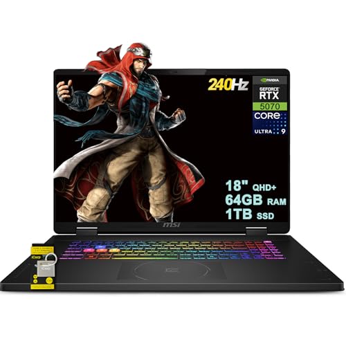 MSI �N���X�w�A 18 HX AI �Q�[�~���O�m�[�g�p�\�R�� 18�C���` QHD+ 240Hz (100% DCI-P3) Intel 24�R�A Ultra 9 275HX (>i9-14900HX) 64GB DDR5 1TB SSD GeForce 