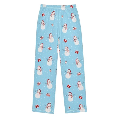 Boys' Pants Funny Snowman Long Bottoms Jogger Pants Elastic Waist Trousers with Pockets S-XL