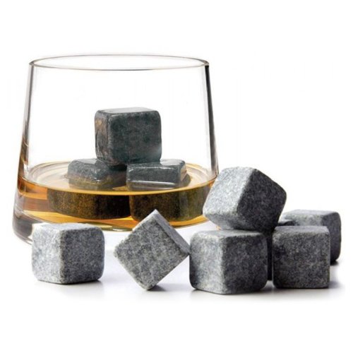 Set of 9 Whisky Chilling Rocks Whisky Stones with Velvet Bag 1 package.