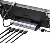 JSAUX 6-in-1ドッキングステーション Steam Deck/OLED/ROG Ally X/Legion Go (S) / MSI Claw 対応、4K@120Hz HDMI 2.1・ギガビットイーサネット・USB A 3.0×3・100W USB C充電ポート搭載の6-in-1多機能ドック(HB0603S)