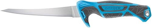 Gerber Gear Controlador - Cuchillo de filete de pesca de agua salada para equipo de pesca, cian, 6 pulgadas