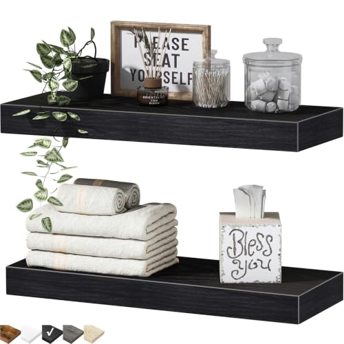 QEEIG Bathroom Floating Shelves for Wall - 15.7" Wall Mounted