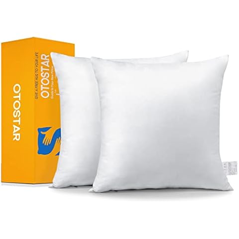 OTOSTAR 16x16 Soft Fluffy Pillow Inserts Cover