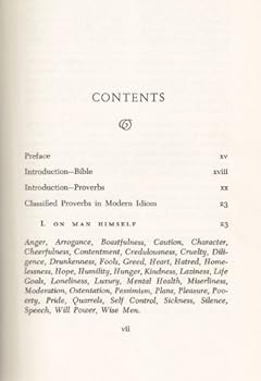 Hardcover Proverbs to Live By: Arranged By Topics and the Book of Proverbs: In a Modern Translation with Resumes Preceeding Each Chapter Book