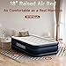 CHERIMOR Twin Air Mattress with Built in Pump, 18 Raised Thick Inflatable Bed, 440lb Comfort Support, Inflatable Blow Up Mattress with Carry Bag for Camping, Fast Self-Inflating Air Bed for Guest&Home