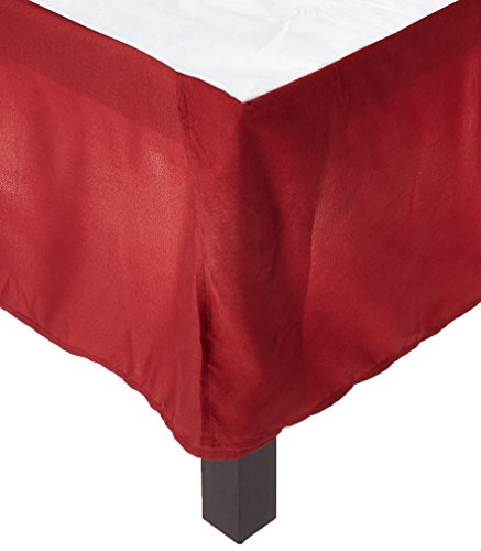 Elegance Linen Luxury 1500 Thread Count Wrinkle & Fade Resistant Egyptian Quality Bed Skirt/Dust Ruffle - Pleated Tailored 14inch Drop, Queen, Burgundy