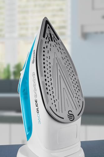 Swan SI16410N 2-in-1 Cord or Cordless Steam Press Iron, Non-Stick Ceramic Soleplate, 2800W, Blue - Image 3