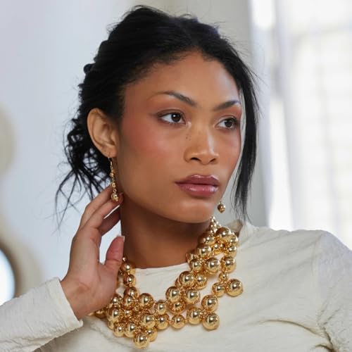 Kenneth Jay Lane Polished Gold Bead Necklaces2