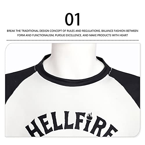 Fangren Hellfire Club T-shirt voor volwassenen, Stranger Things, driekwart mouwen, Halloween feestkostuum, zomer, shirt - Image 6