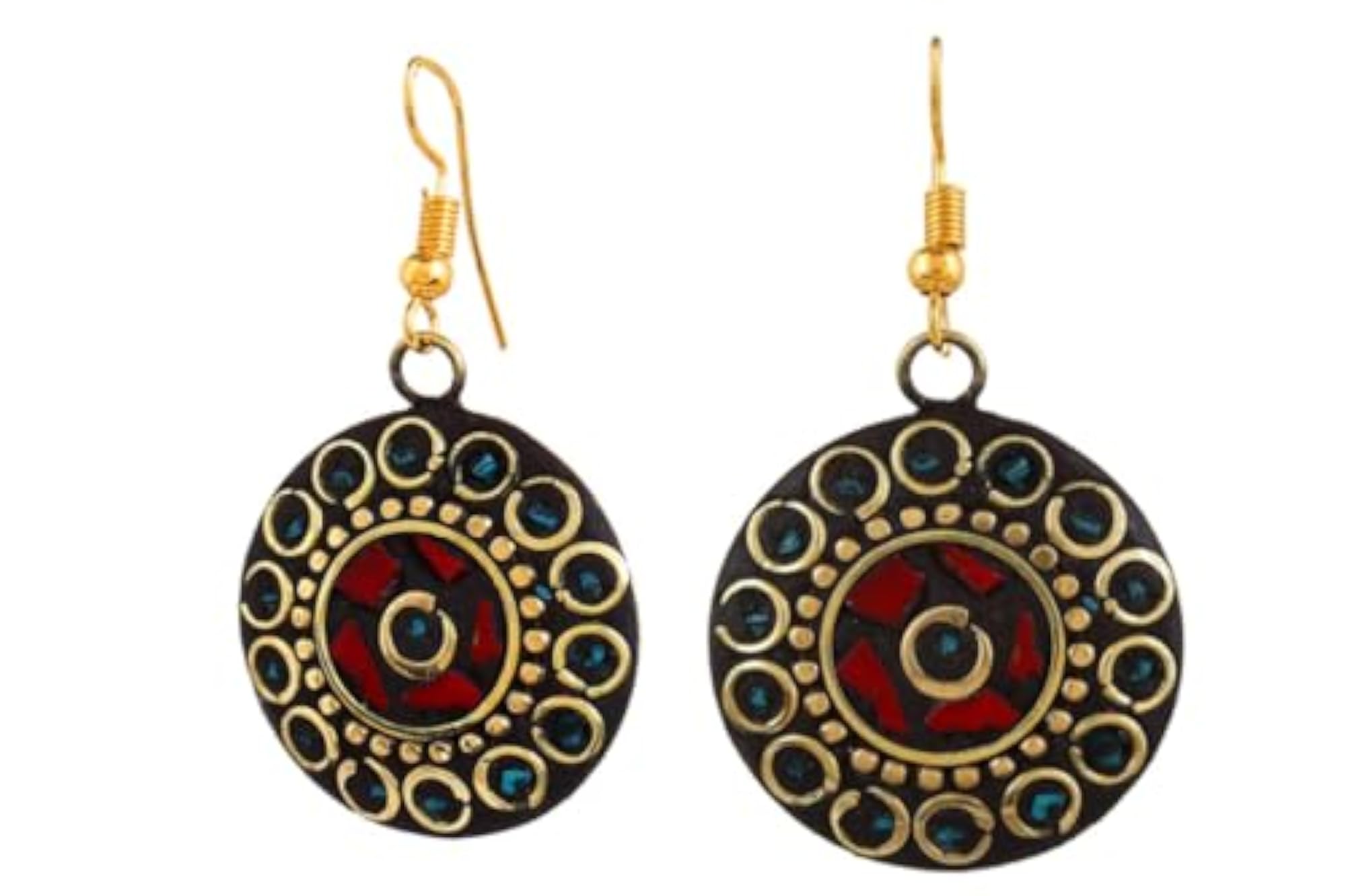 Tibetan Tribal Pendant Necklace & Matching Earrings Set