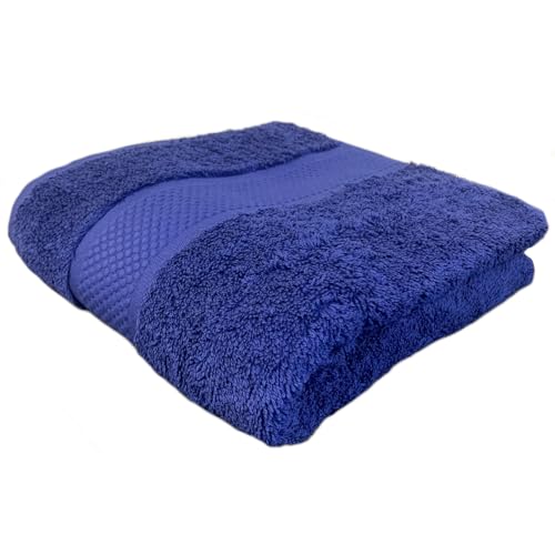 Image of Sue Rossi Towels 100% Turkish Combed Organic Cotton, 600gsm Thick, Plush Soft & Highly Absorbent, Quick Dry Home Or Hotel Quality Bathroom Towel (Navy Blue, Hand Towel)