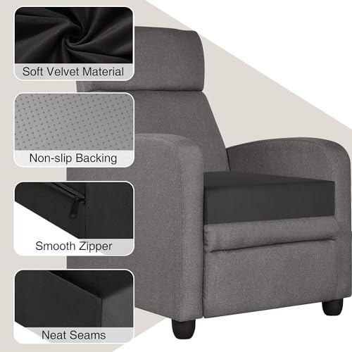 PAROLL Booster Cushion for Armchairs Sofa Recliner Chair Memory Foam Seat Cushion Chairs Elderly Adult Support 50cm x 50cm x 12.7cm Dark Grey - Image 6