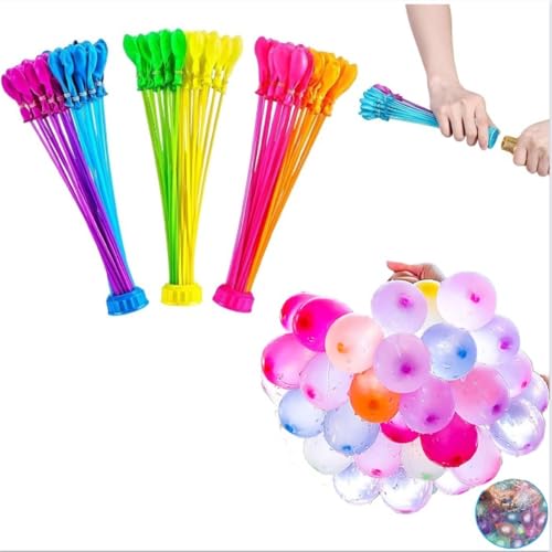 YZZT Lot de 611 ballons à eau à remplissage rapide avec 3 adaptateurs en caoutchouc de remplissage pour enfants et fêtes d'été