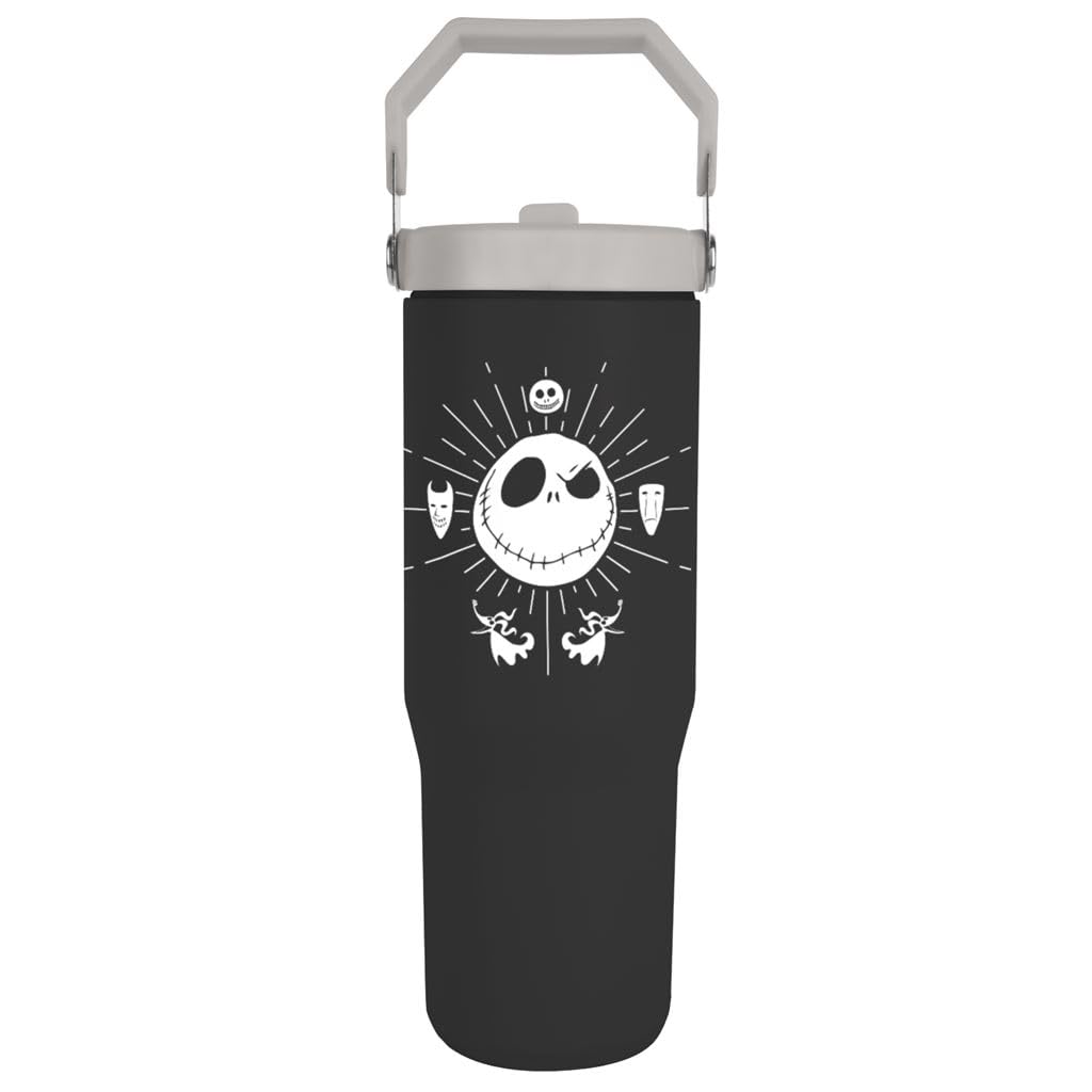 Nightmare Before Christmas (Spooky) 30oz/850ml Pitcher with Handle & Lid, Official Disney Licensed Drinkware, Premium Hydration Jug for Halloween Fans, Daily Use, Gym & Outdoor Adventures