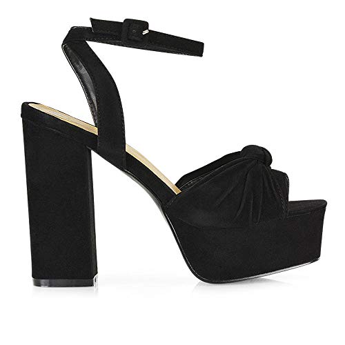 Womens Ankle Strap Sandals Ladies Block Heel Platform Party Peep Toe Shoes Size 3-8